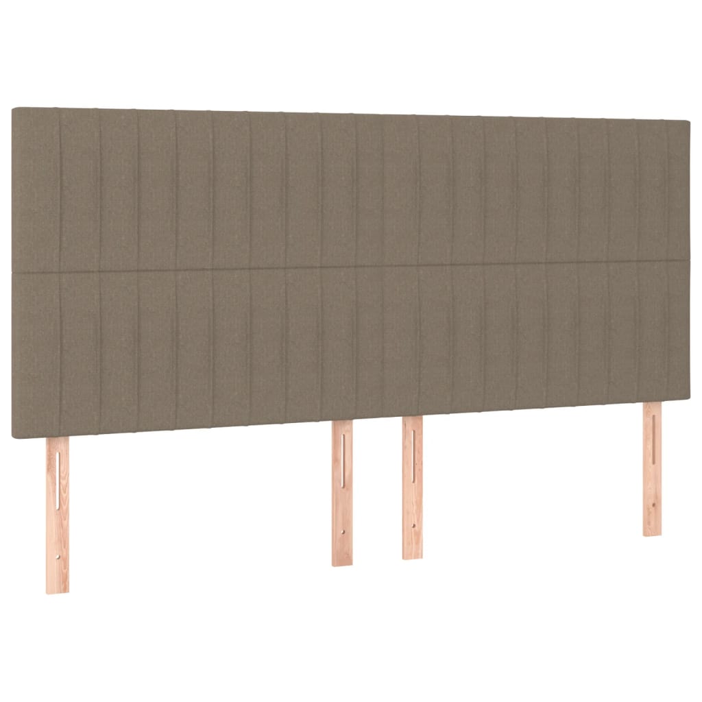 vidaXL Čelo postele béžové 160x5x118/128 cm látkové