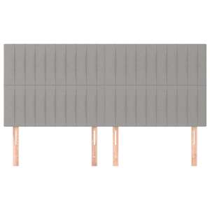 Čelo postele světle šedé 180x5x118/128 cm látkové - obrázek 3