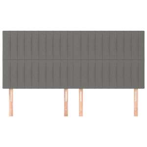 Čelo postele tmavě šedé 180x5x118/128 cm látkové - obrázek 3