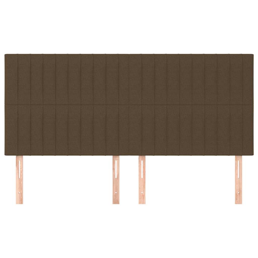 vidaXL Hoofdbord donkerbruin 180x5x118/128 cm stof bruin, foto 2