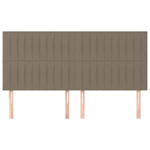 Čelo postele béžové 180x5x118/128 cm látkové - obrázek 3