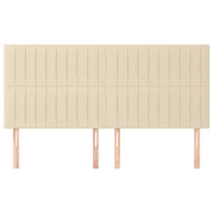 Čelo postele krémové 180x5x118/128 cm látkové - obrázek 3