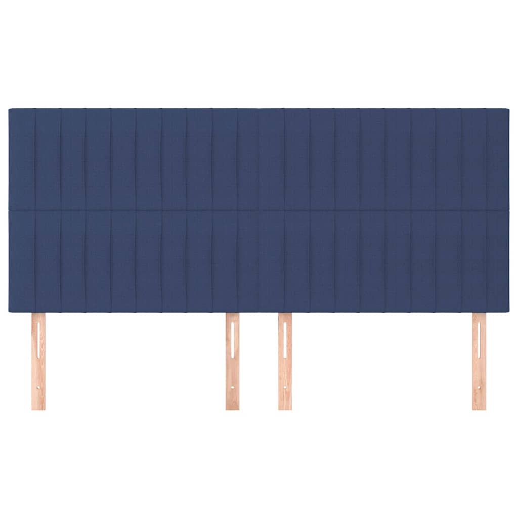 vidaXL Hoofdbord blauw 180x5x118/128 cm stof, foto 2