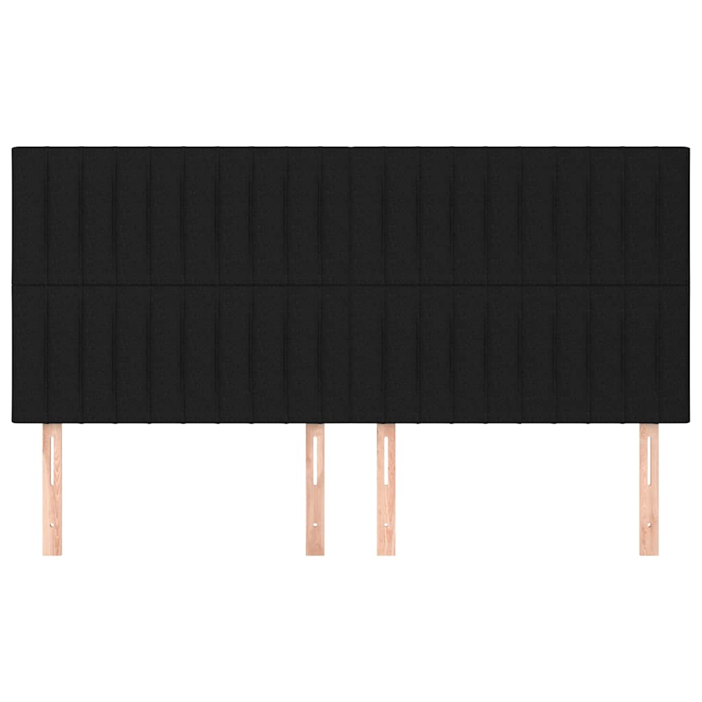 vidaXL Hoofdbord zwart 200x5x118/128 cm stof, foto 2