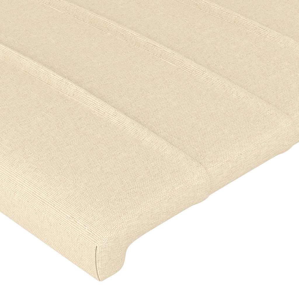 vidaXL Hoofdbord crème 200x5x118/128 cm stof, foto 4