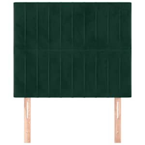 Čelo postele tmavě zelené 80x5x118/128 cm sametové - obrázek 3