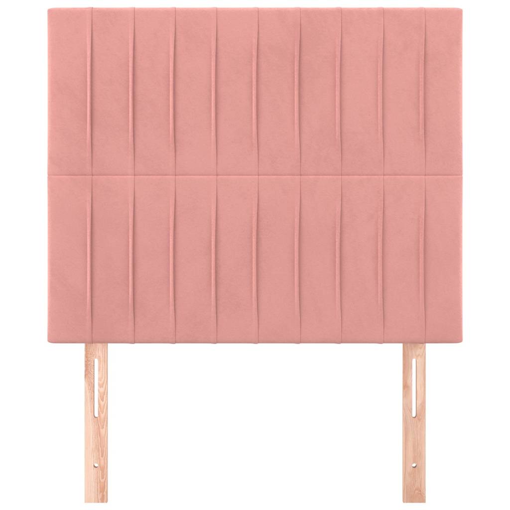 vidaXL Hoofdbord roze 80x5x118/128 cm fluweel, foto 2
