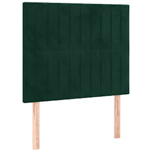 Čelo postele tmavě zelené 90x5x118/128 cm sametové - obrázek 2