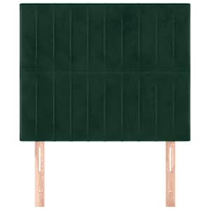 Čelo postele tmavě zelené 90x5x118/128 cm sametové - obrázek 3