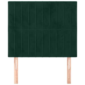 Čelo postele tmavě zelené 100x5x118/128 cm sametové - obrázek 3