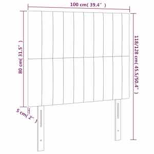 Čelo postele tmavě zelené 100x5x118/128 cm sametové - obrázek 8