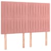 vidaXL peatsiplaat, roosa, 144 x 5 x 118/128 cm, samet