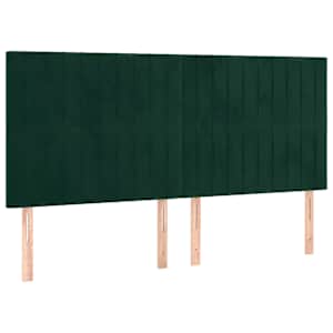 Čelo postele tmavě zelené 160x5x118/128 cm sametové - obrázek 2