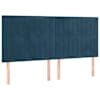 vidaXL peatsiplaat, tumesinine, 160 x 5 x 118/128 cm, samet