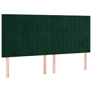 Čelo postele tmavě zelené 180x5x118/128 cm sametové - obrázek 2