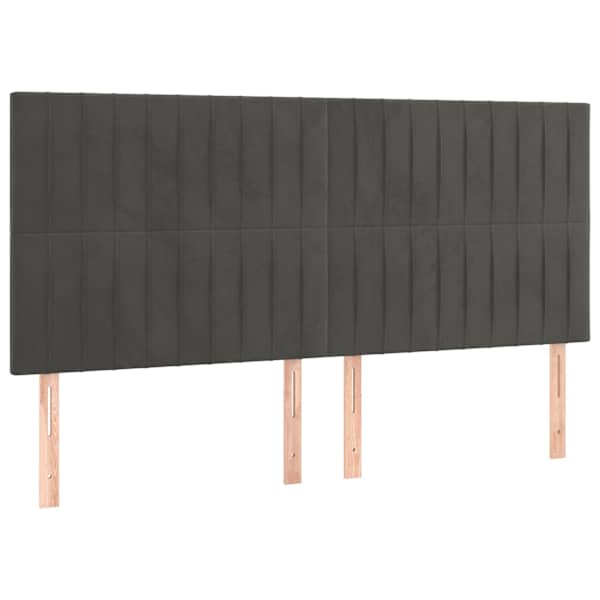 vidaXL peatsiplaat, tumehall, 200 x 5 x 118/128 cm, samet