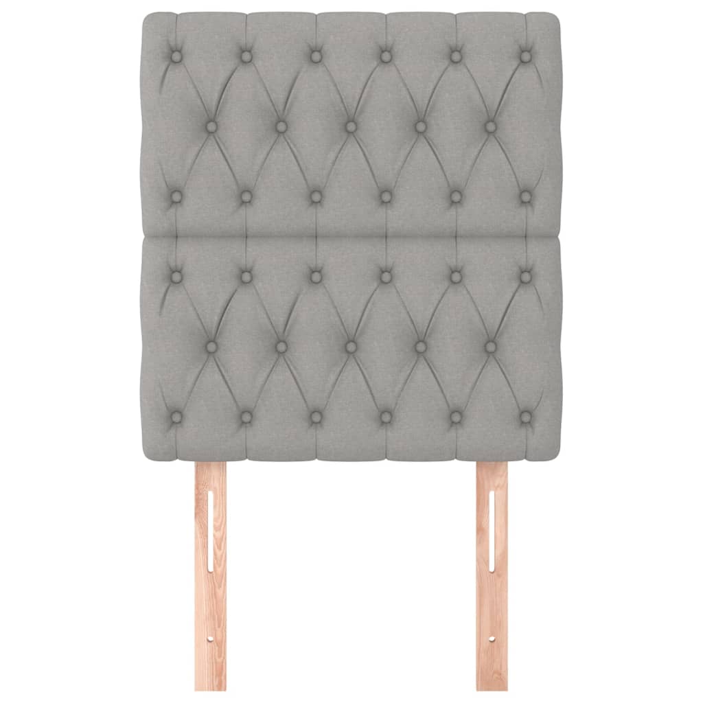 Thumbnail - vidaXL Kopfteil Hellgrau 80x7x118/128 cm Stoff