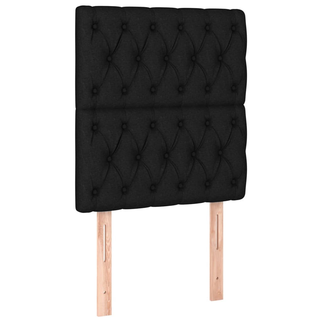 vidaXL ÄŚelo postele 2 ks ÄŤernĂ© 80 x 7 x 78/88 cm textil