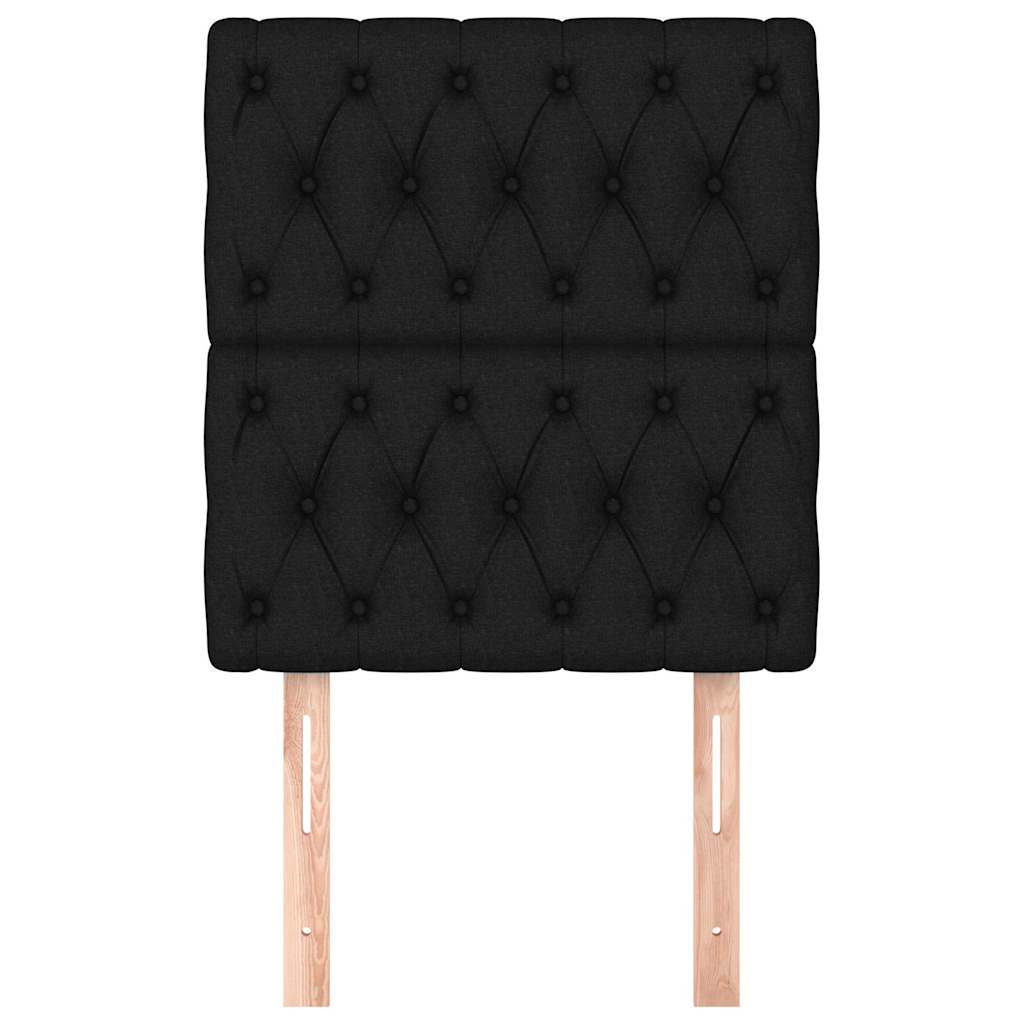 vidaXL Hoofdbord zwart 80x7x118/128 cm stof, foto 2