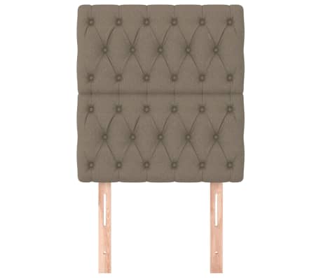 vidaXL sengegavl taupe 80x7x118/128 cm stof