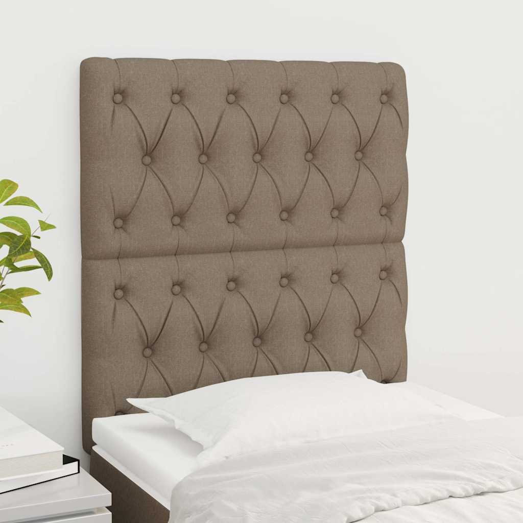 Polstret sengegavl i stof - taupe 80 × 7 × 118/128 cm