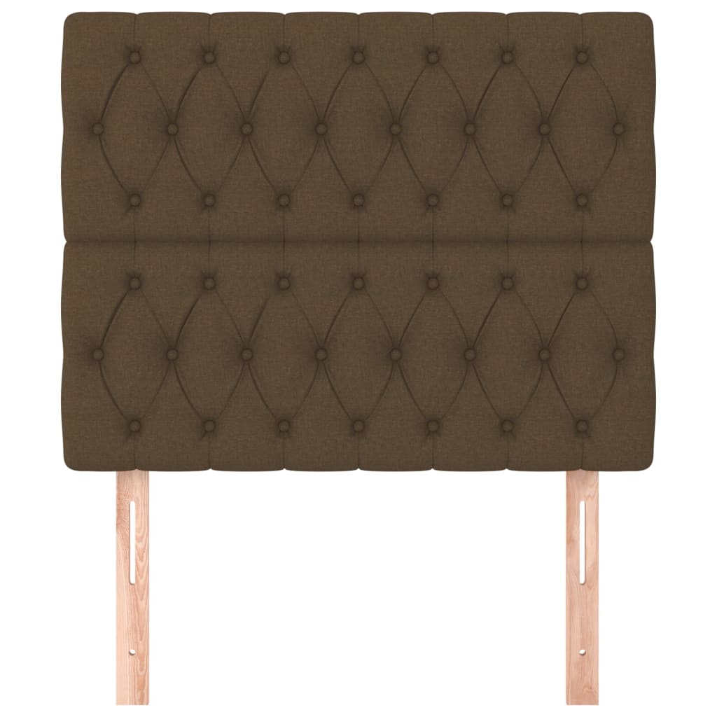 Thumbnail - vidaXL Kopfteil Dunkelbraun 90x7x118/128 cm Stoff