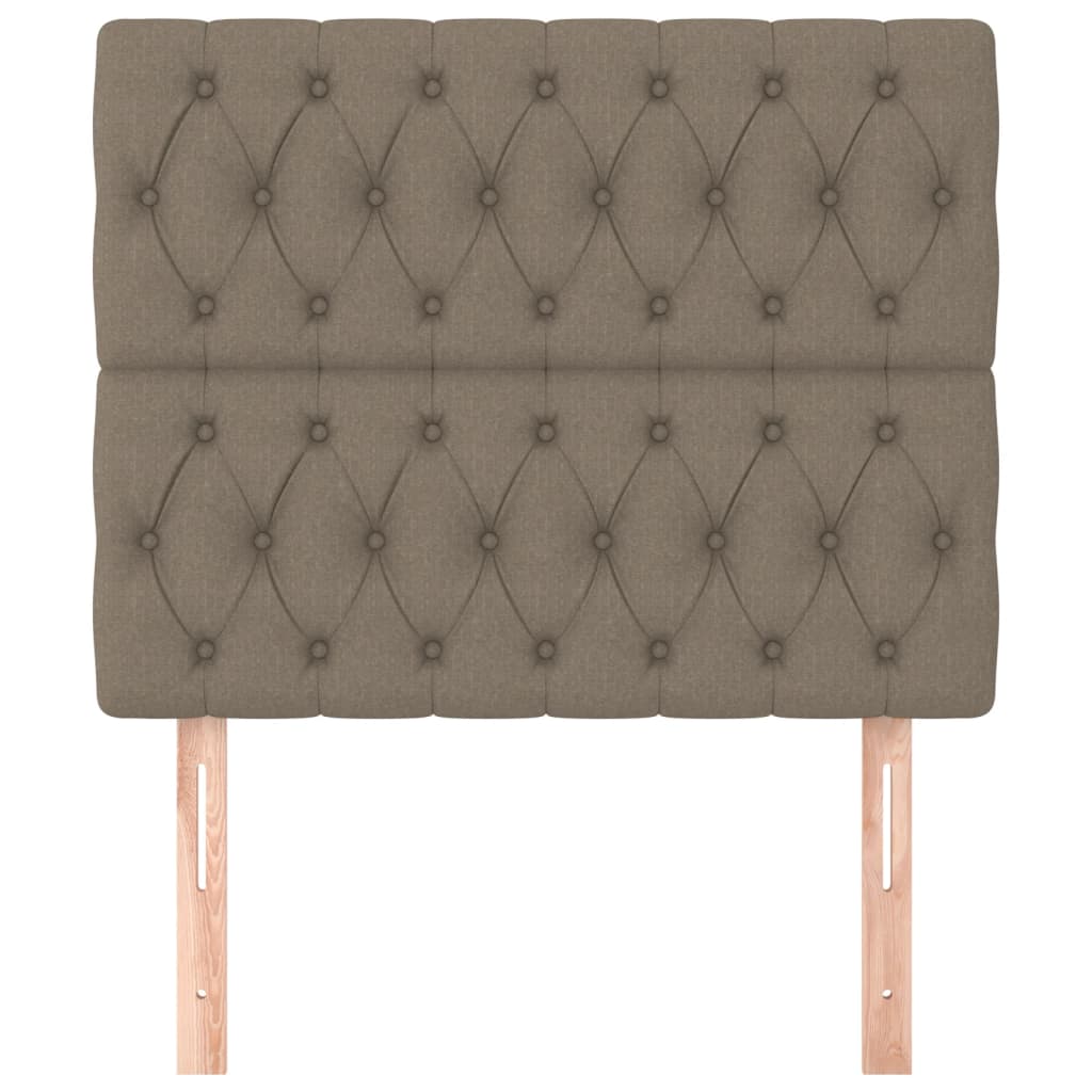 vidaXL Hoofdborden 2 st 90x7x78/88 cm stof taupe afbeelding