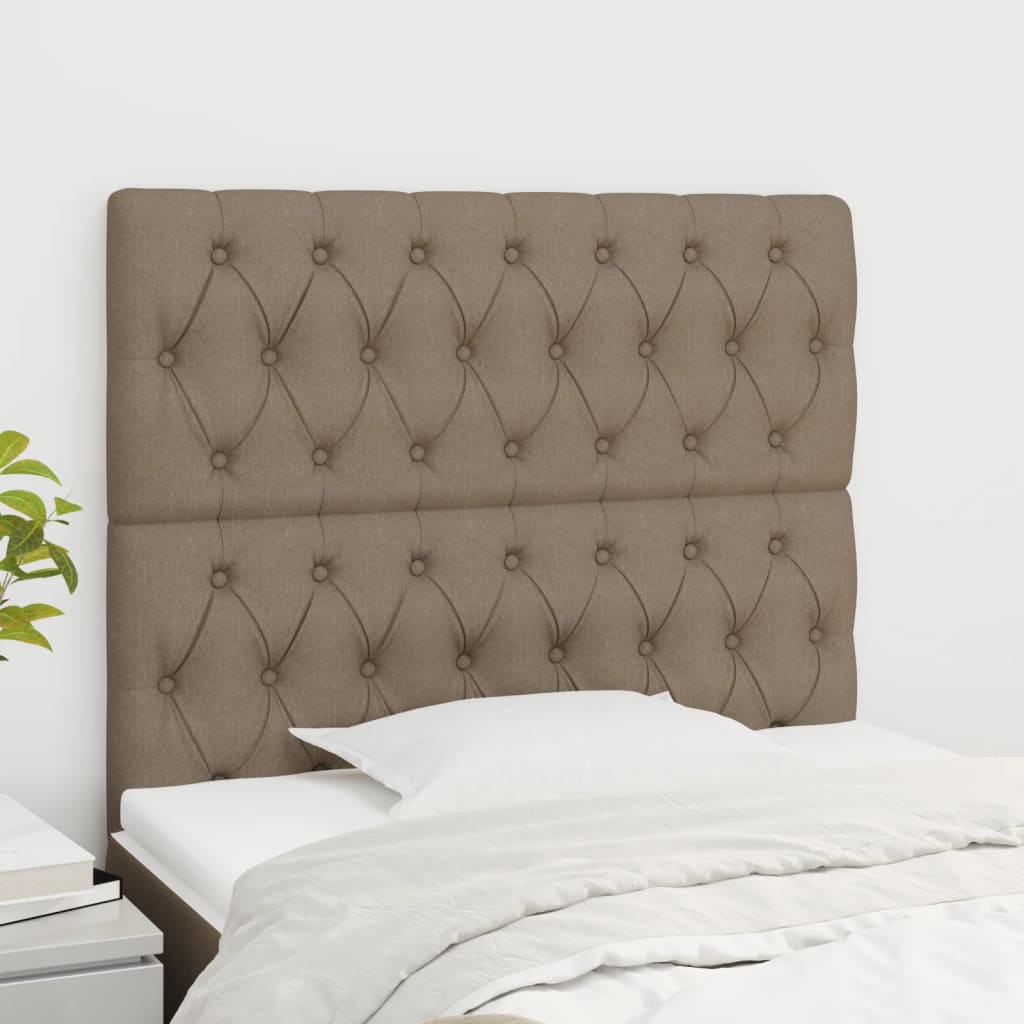vidaXL Kopfteile 2 Stk. Taupe 90x7x78/88 cm Stoff