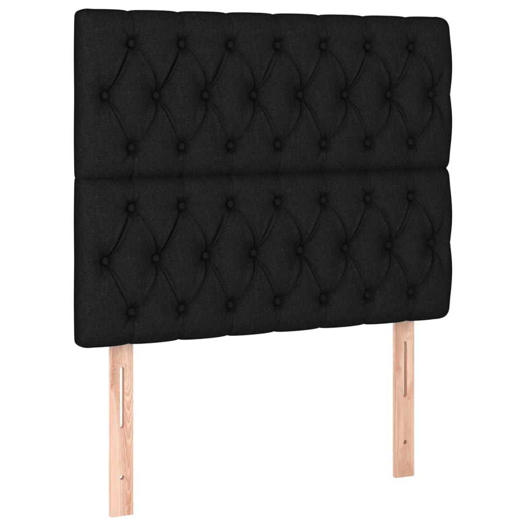 Thumbnail - vidaXL Kopfteile 2 Stk. Schwarz 100x7x78/88 cm Stoff