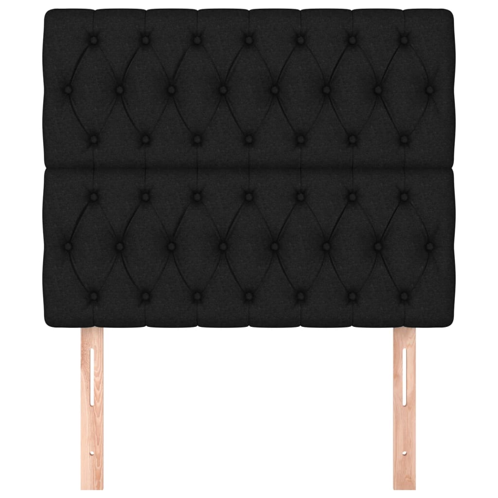 Thumbnail - vidaXL Kopfteile 2 Stk. Schwarz 100x7x78/88 cm Stoff