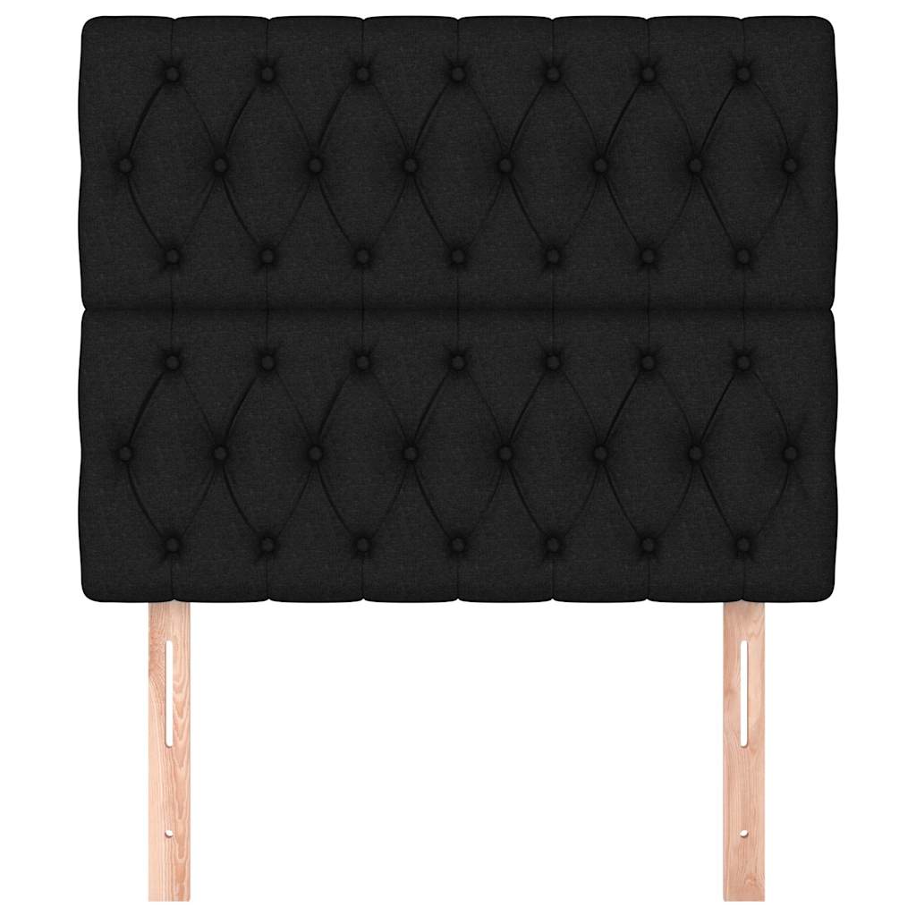 vidaXL Hoofdbord zwart 100x7x118/128 cm Stof, foto 2