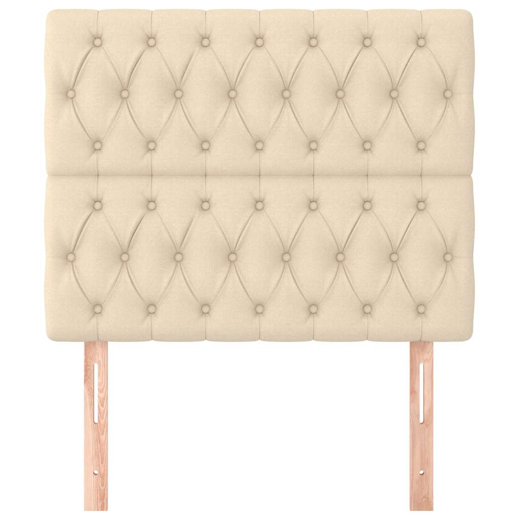 vidaXL Hoofdbord crème 100x7x118/128 cm stof, foto 2
