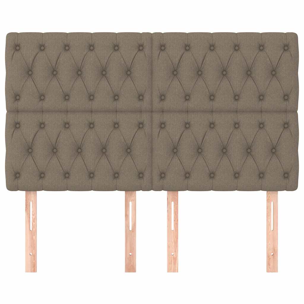 vidaXL Hoofdbord taupe 144x7x118/128 cm Stof, foto 2