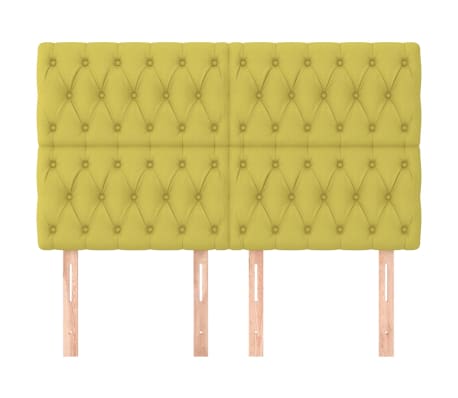 vidaXL T&ecirc;te de lit Vert 144x7x118/128 cm Tissu