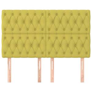 vidaXL T&ecirc;te de lit Vert 144x7x118/128 cm Tissu