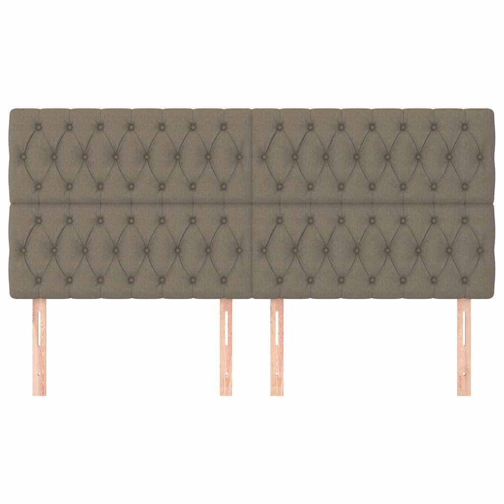 vidaXL Hoofdbord taupe 200x7x118/128 cm Stof, foto 2
