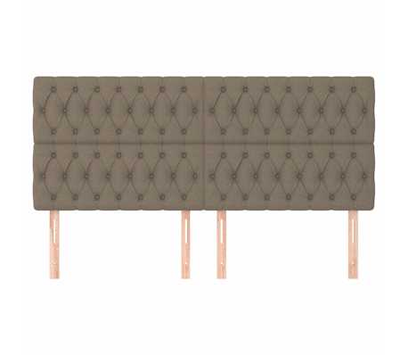 vidaXL T&ecirc;te de lit Taupe 200x7x118/128 cm Tissu