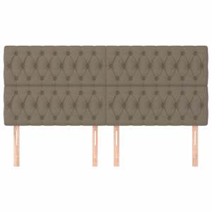vidaXL T&ecirc;te de lit Taupe 200x7x118/128 cm Tissu