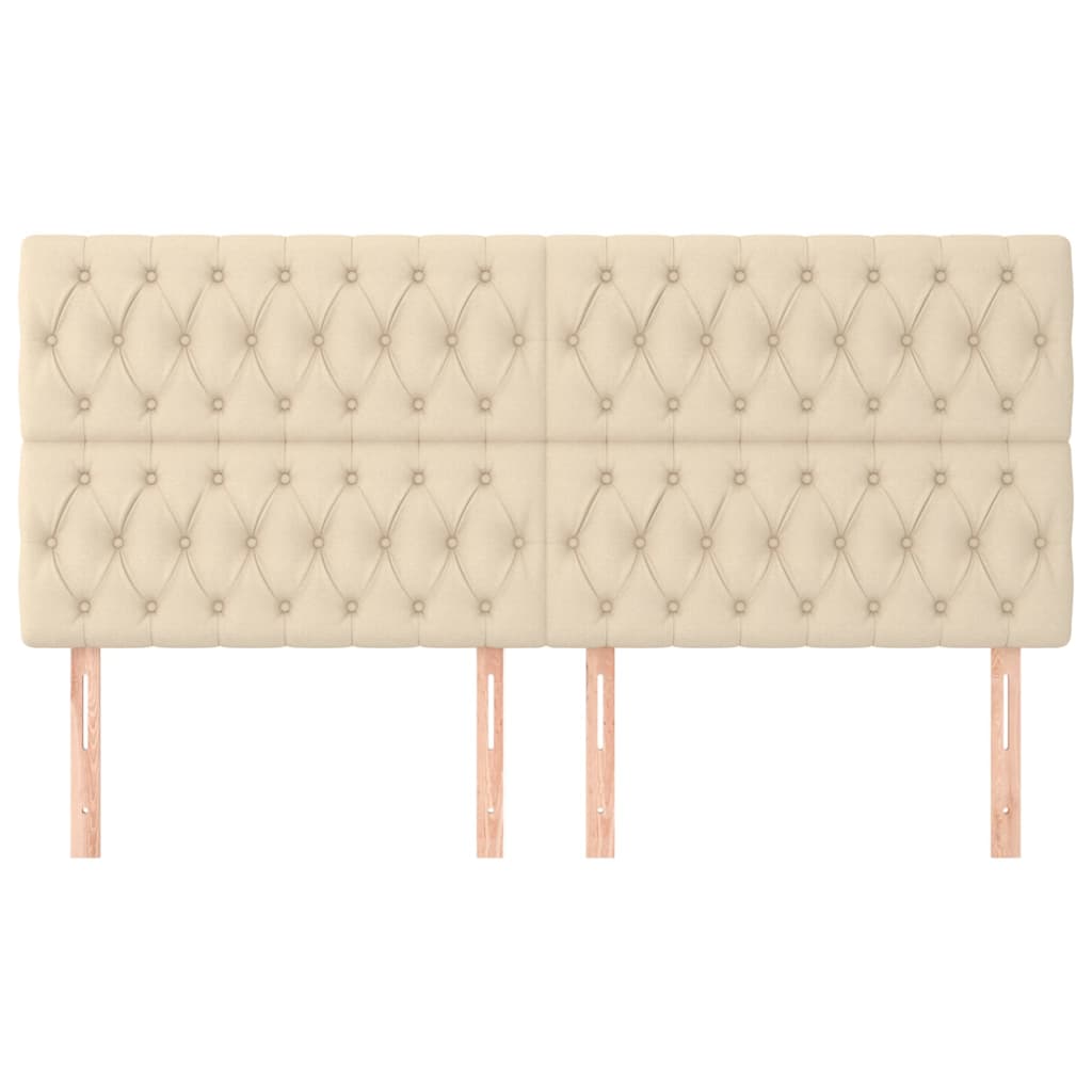 Thumbnail - vidaXL Kopfteil Creme 200 x 7 x 118/128 cm Stoff