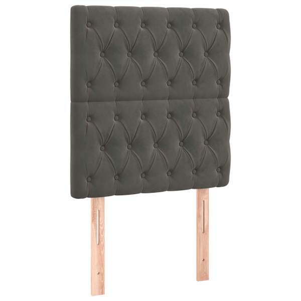 vidaXL peatsiplaat, tumehall, 80 x 7 x 118/128 cm, samet