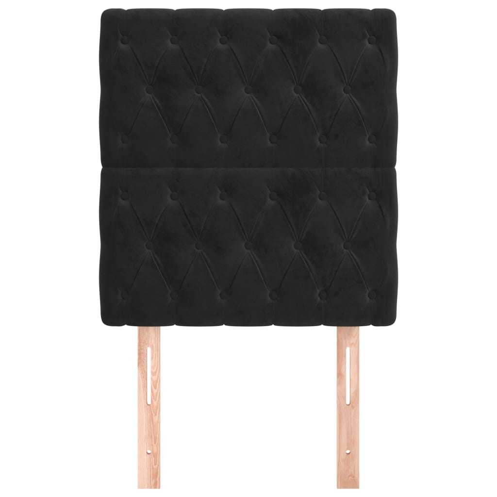 Thumbnail - vidaXL Kopfteil Schwarz 80x7x118/128 cm Samt