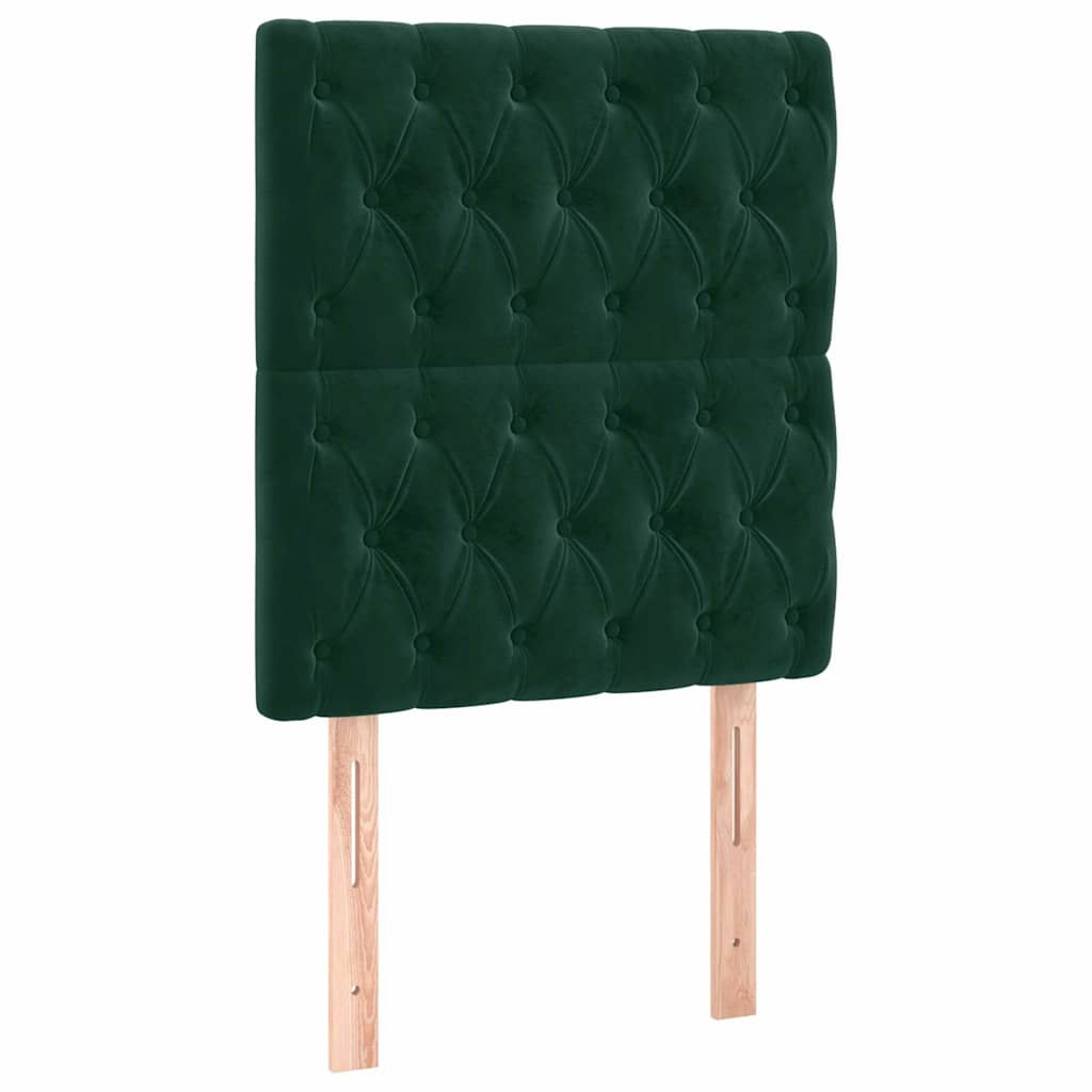 vidaXL Čelo postele tmavě zelené 80x7x118/128 cm sametové