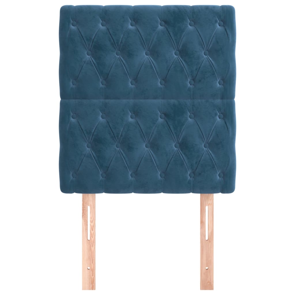 Thumbnail - vidaXL Kopfteil Dunkelblau 80x7x118/128 cm Samt