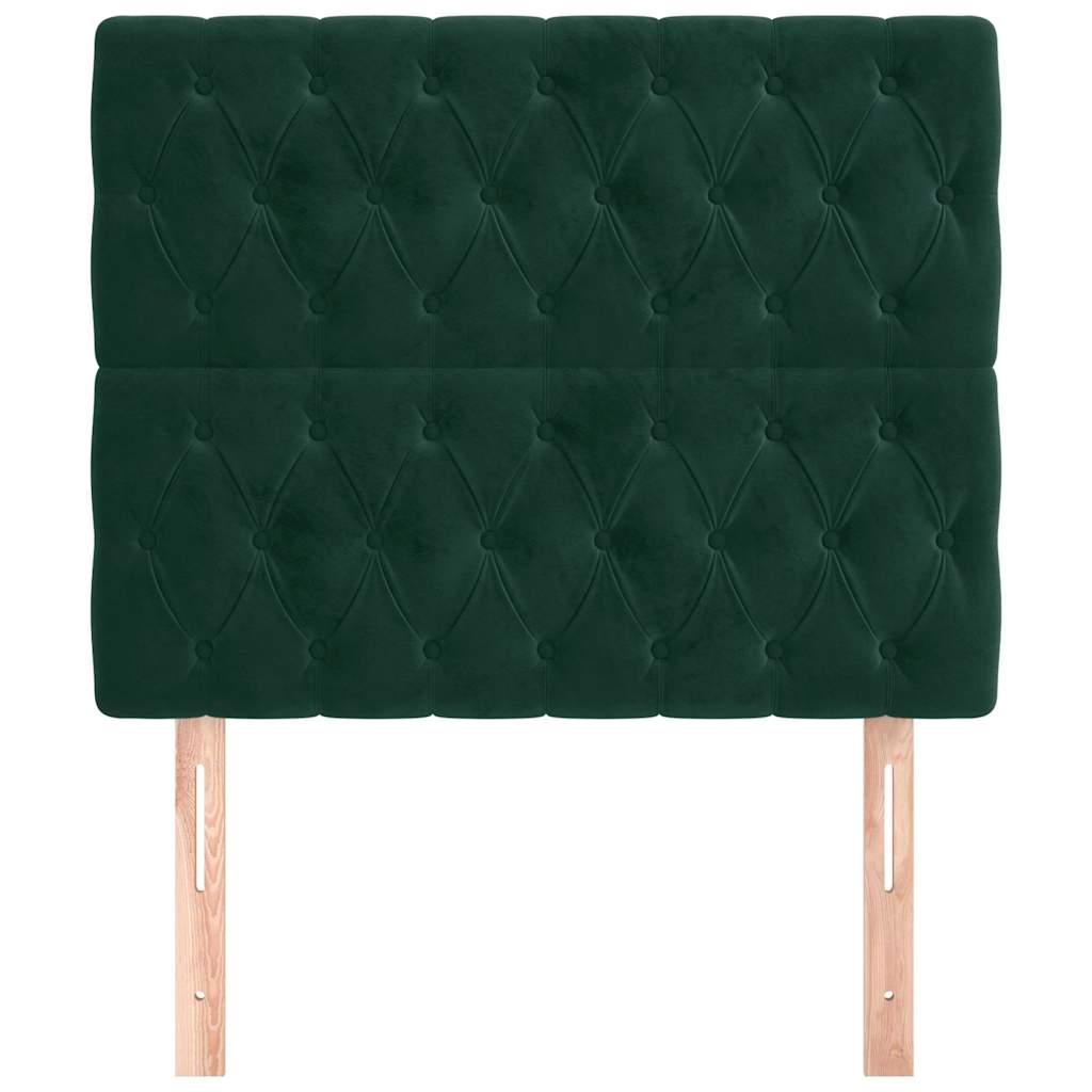 vidaXL Hoofdbord donkergroen 90x7x118/128 cm fluweel groen, foto 2