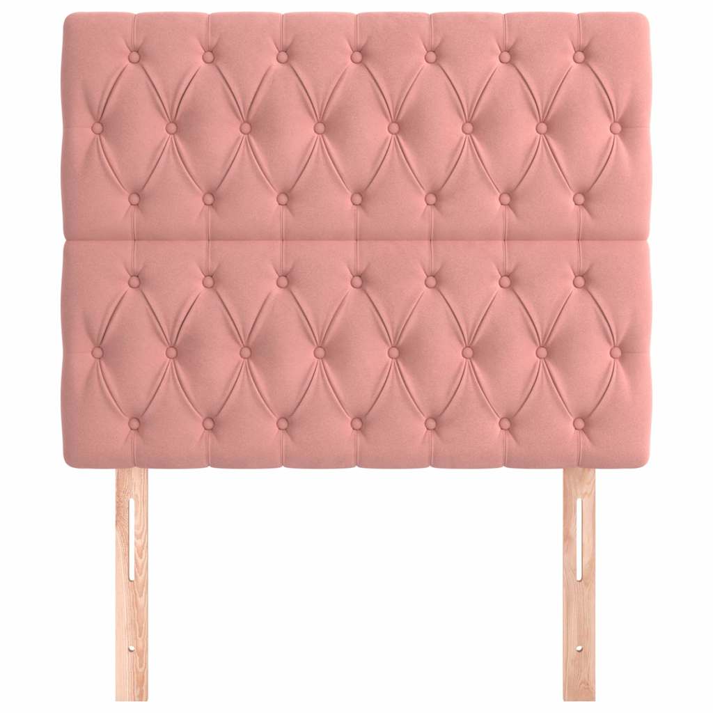 vidaXL Hoofdbord roze 90x7x118/128 cm fluweel, foto 2