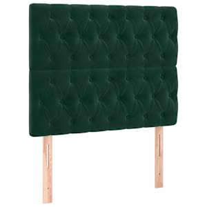 Čelo postele tmavě zelené 100x7x118/128 cm sametové - obrázek 2