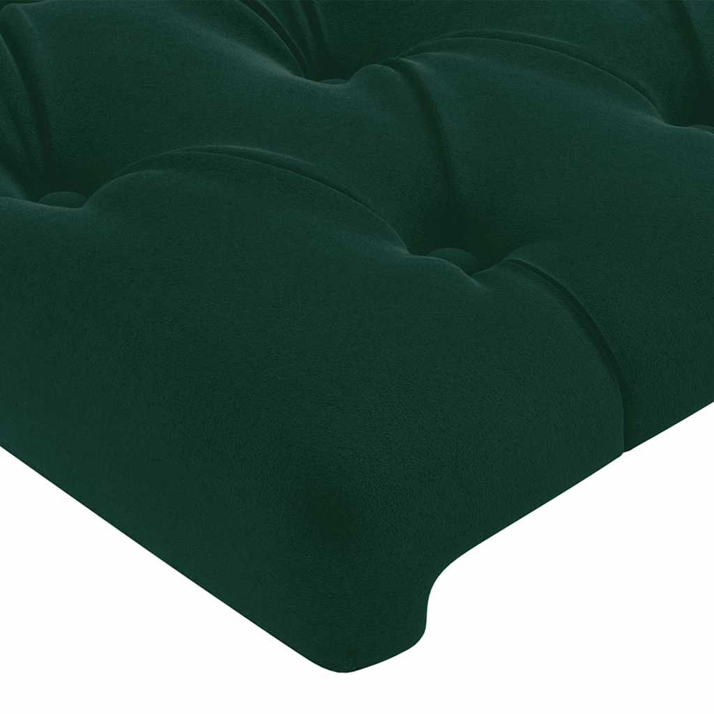 vidaXL Hoofdbord donkergroen 100x7x118/128 cm fluweel groen, foto 4