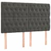 vidaXL peatsiplaat, tumehall, 144 x 7 x 118/128 cm, samet
