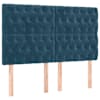 vidaXL peatsiplaat, tumesinine, 144 x 7 x 118/128 cm, samet
