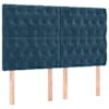 vidaXL peatsiplaat, tumesinine, 160 x 7 x 118/128 cm, samet